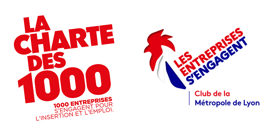 Logo la Charte des 1000 - Les Entreprises s'Engagent de la Métropole de Lyon