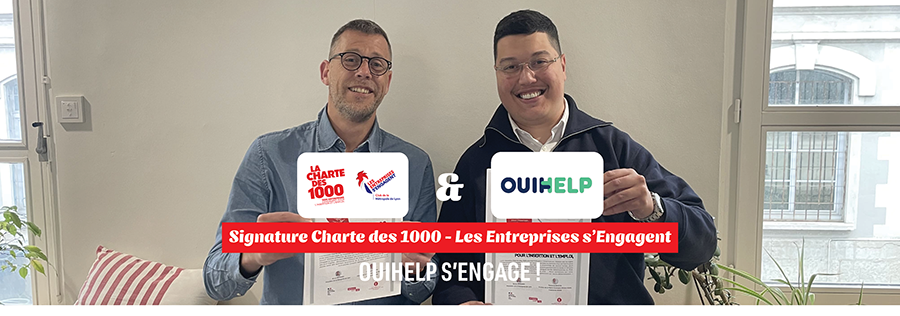 Ouihelp rejoint la Charte des 1000 et renforce son engagement pour l’inclusion et l’emploi durable
